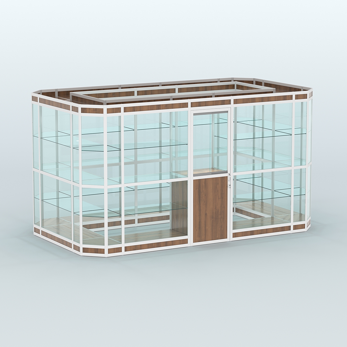 Павильон из профиля островной №3в Орех