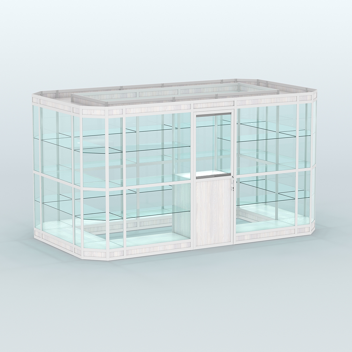 Павильон из профиля островной №3в Ясень Анкор светлый