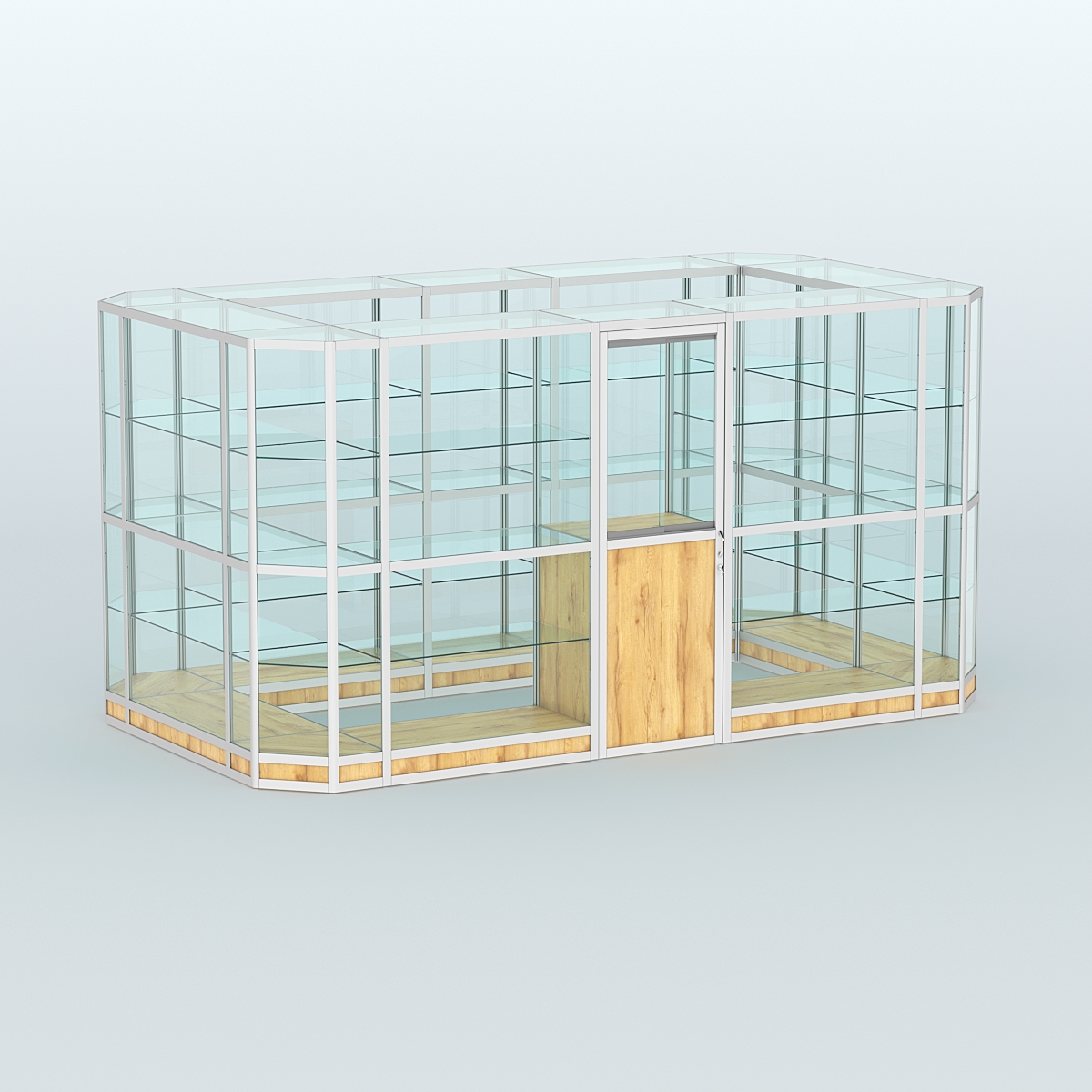 Павильон из профиля островной №3г Дуб Золотистый