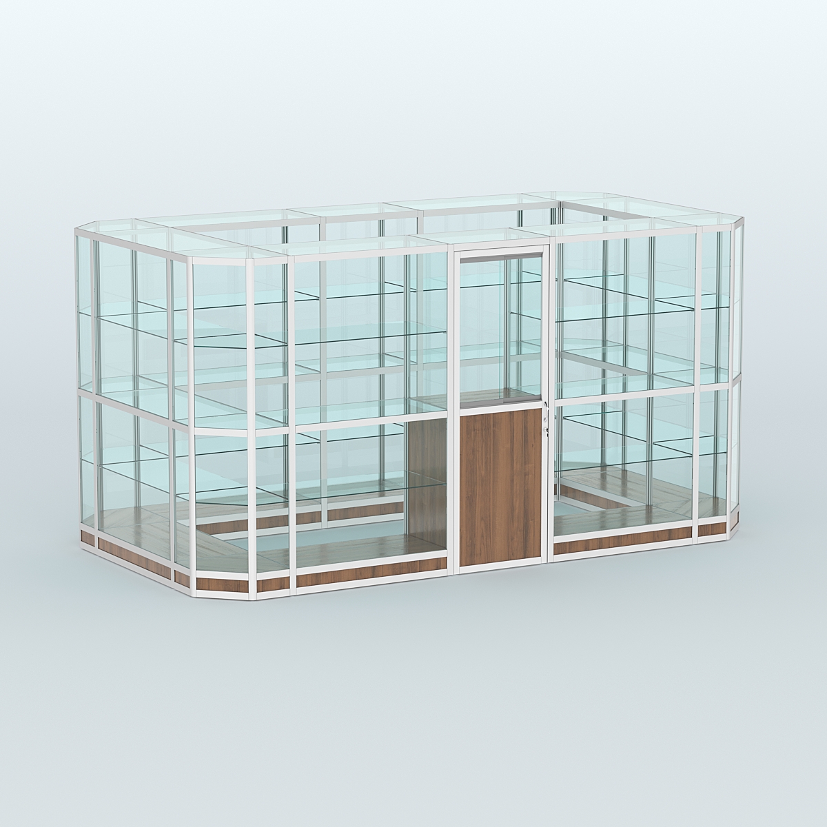 Павильон из профиля островной №3г Орех