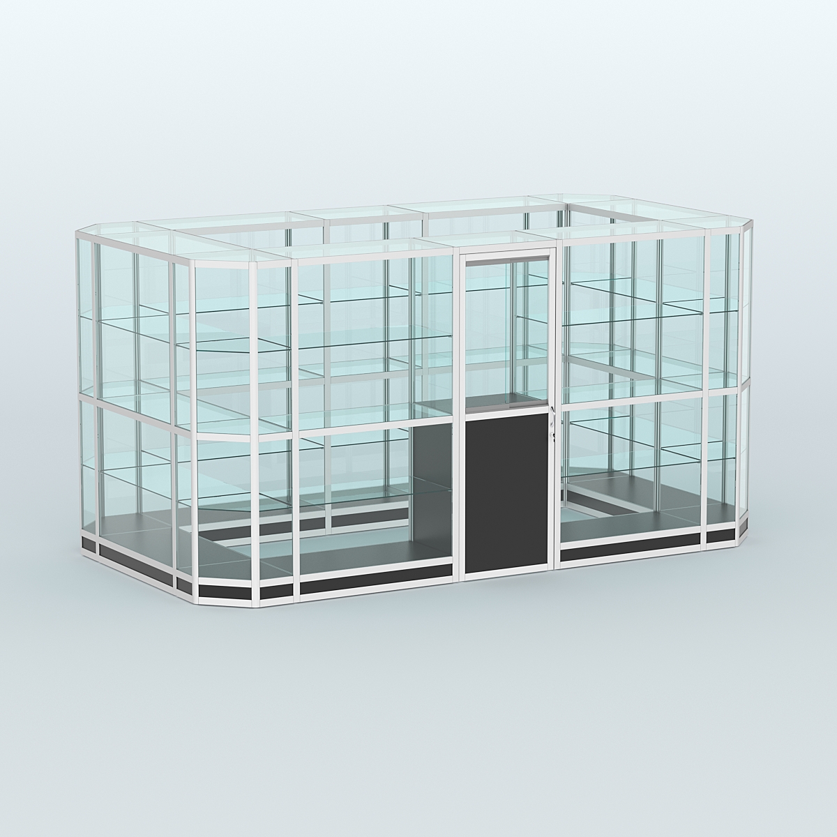 Павильон из профиля островной №3г Черный