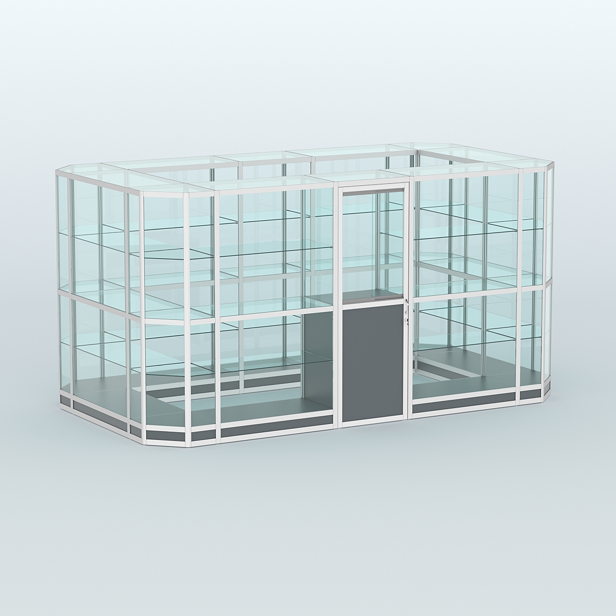 Павильон из профиля островной №3г Темно-Серый