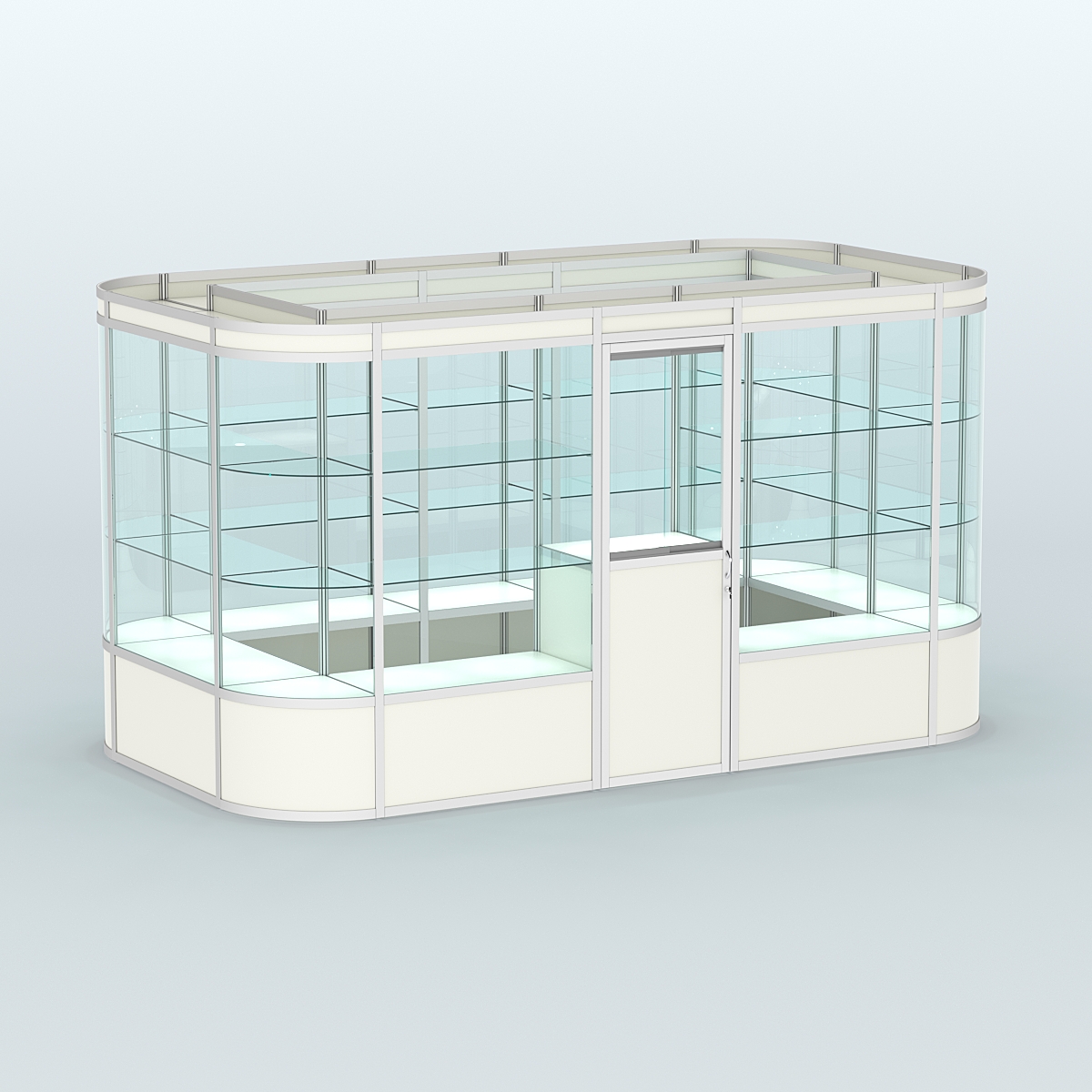 Павильон из профиля островной №4а Белый