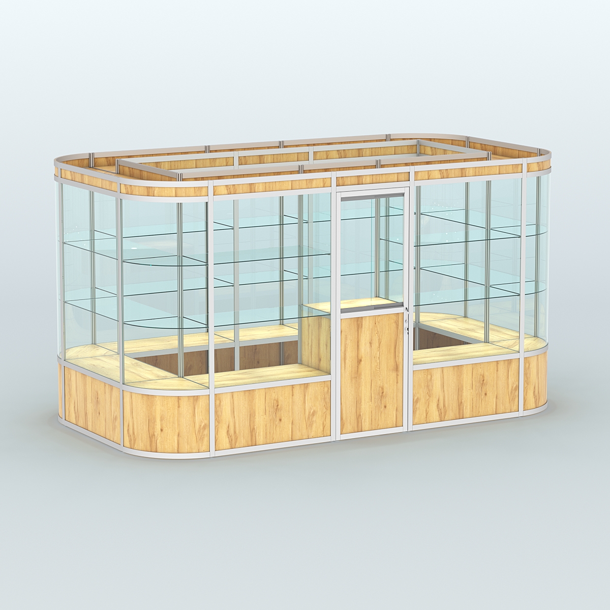 Павильон из профиля островной №4а Дуб Золотистый