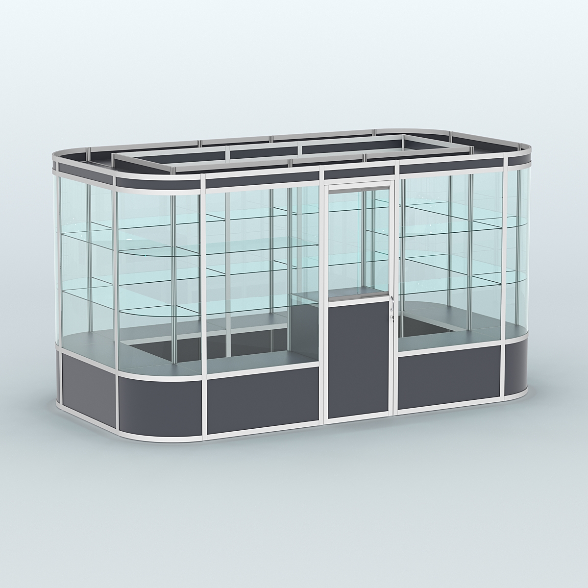 Павильон из профиля островной №4а Антрацит