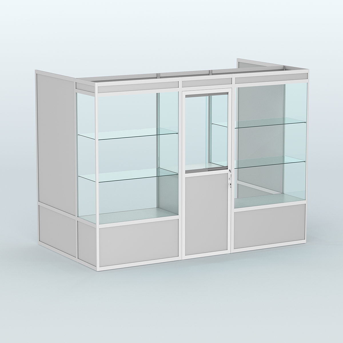 Павильон из профиля пристенный №1а (4,05 кв. м) Серый