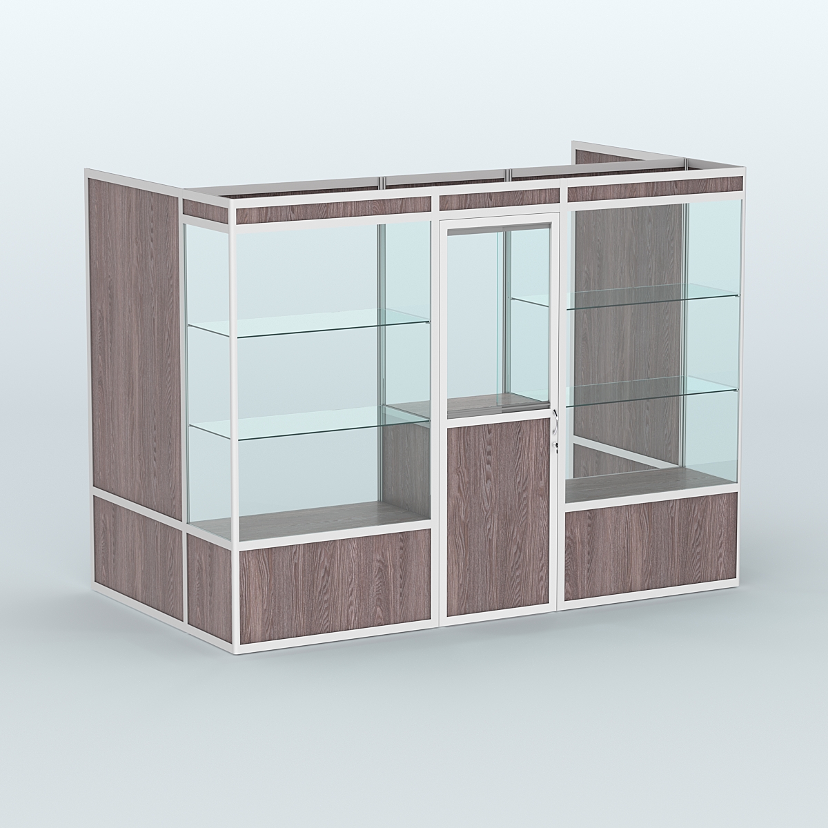 Павильон из профиля пристенный №1а (4,05 кв. м) Ясень Анкор темный