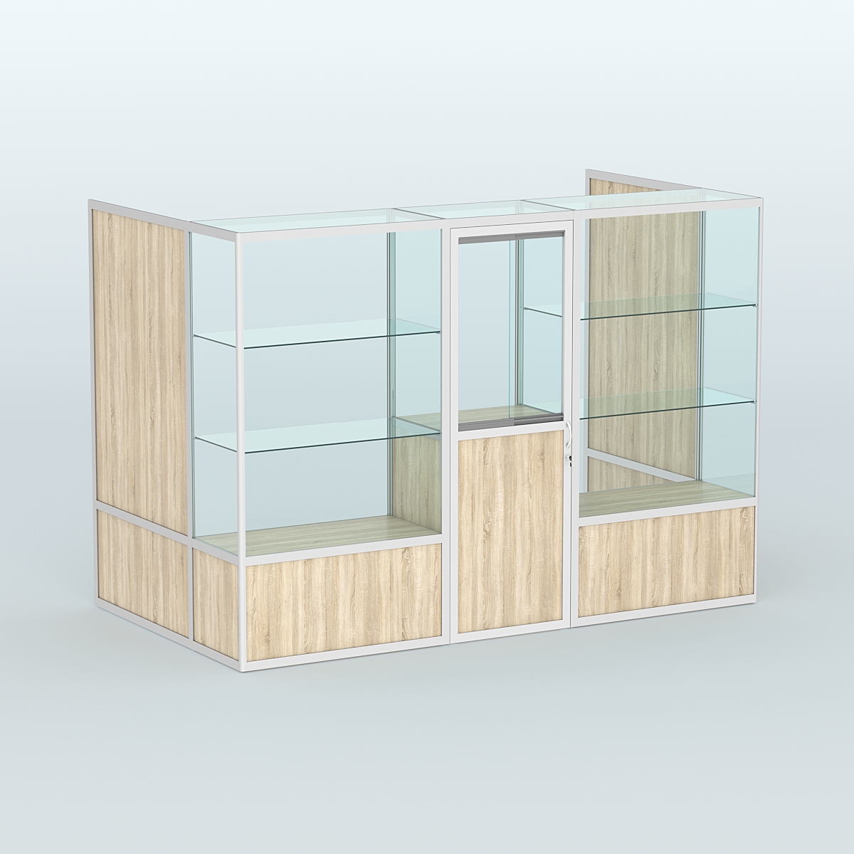 Павильон из профиля пристенный №1б (4,05 кв. м) Дуб сонома