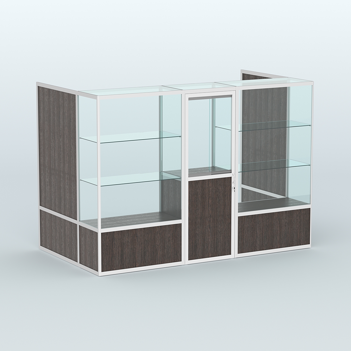 Павильон из профиля пристенный №1б (4,05 кв. м) Дуб Венге