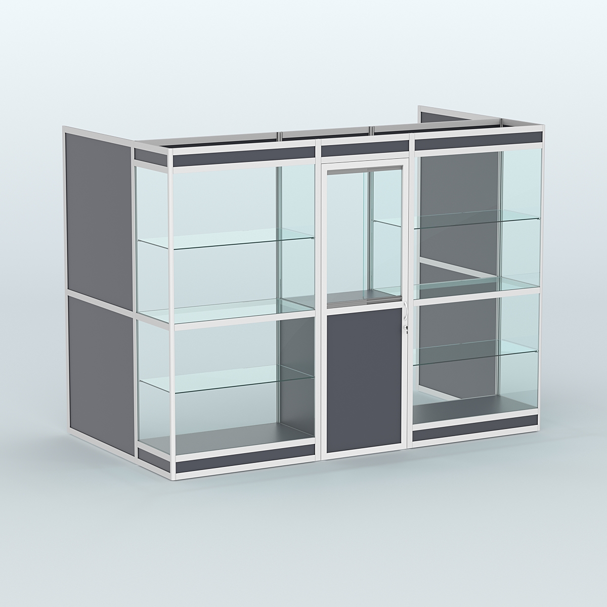 Павильон из профиля пристенный №1в (4,05 кв. м) Антрацит