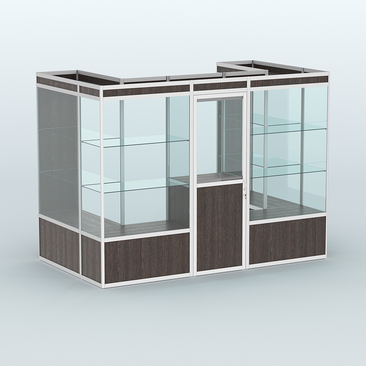 Павильон из профиля пристенный №2б (4,05 кв. м) Дуб Венге