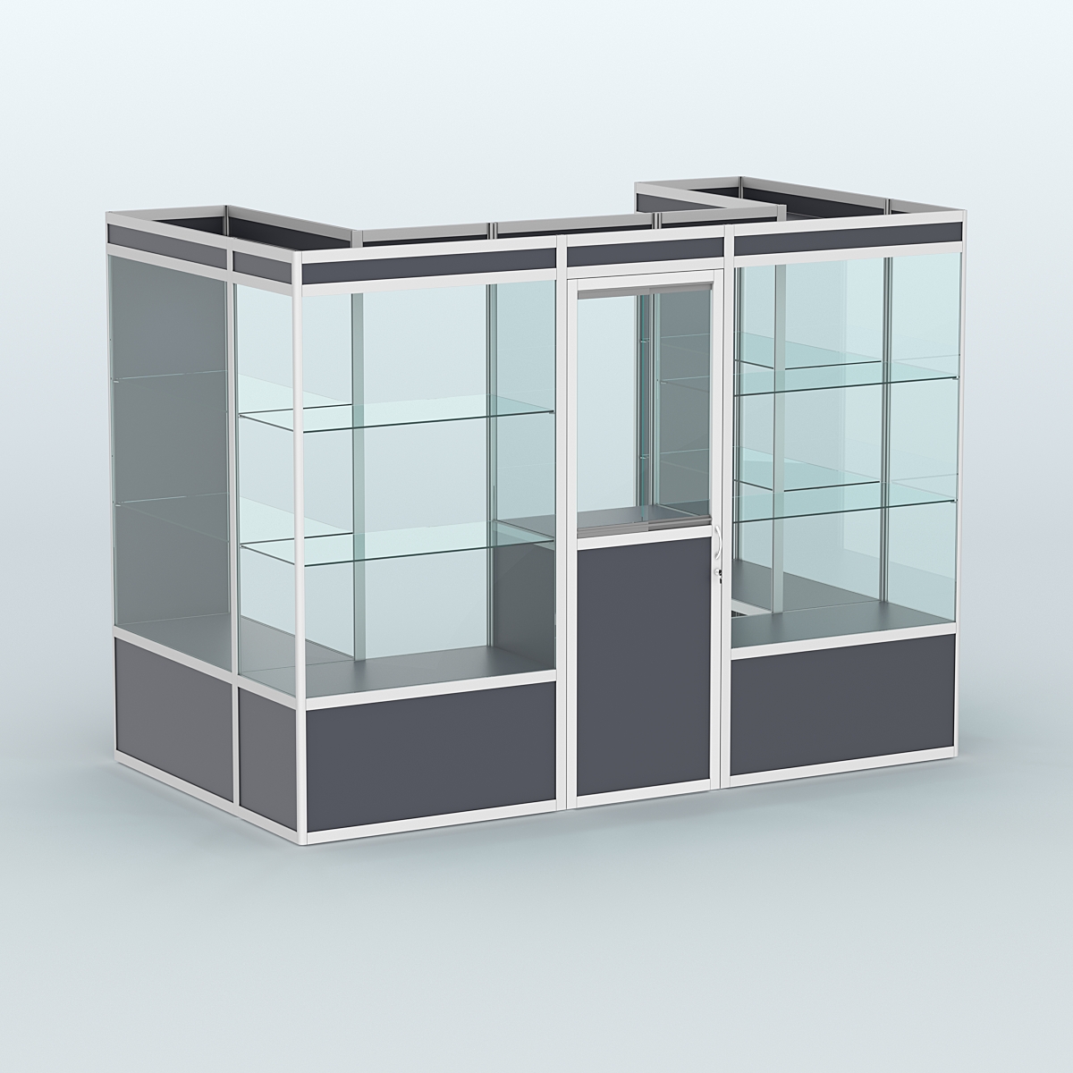 Павильон из профиля пристенный №2б (4,05 кв. м) Антрацит