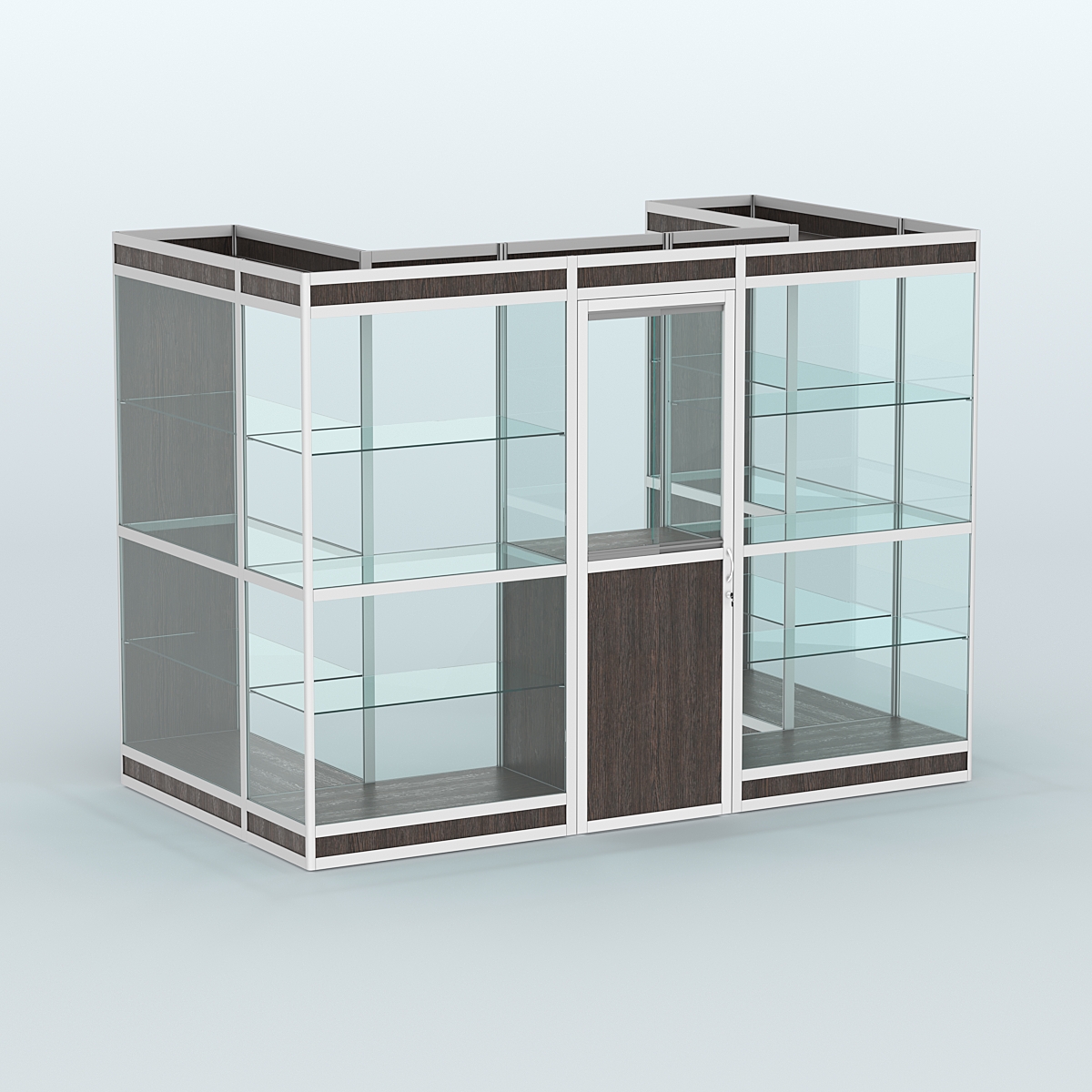 Павильон из профиля пристенный №2в (4,05 кв. м) Дуб Венге