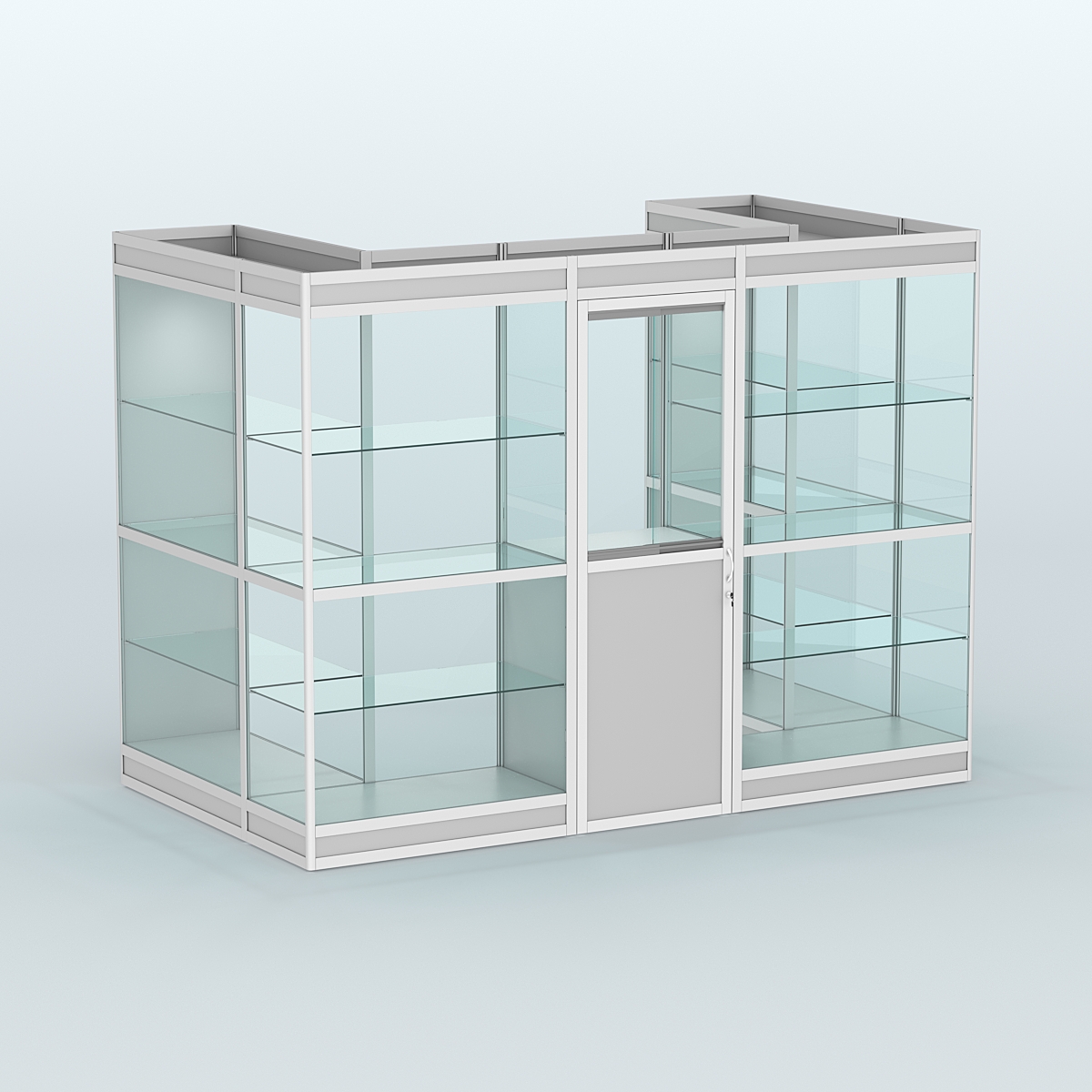 Павильон из профиля пристенный №2в (4,05 кв. м) Серый