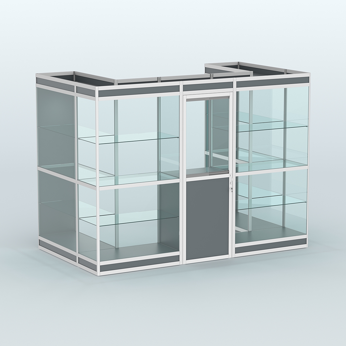 Павильон из профиля пристенный №2в (4,05 кв. м) Темно-Серый