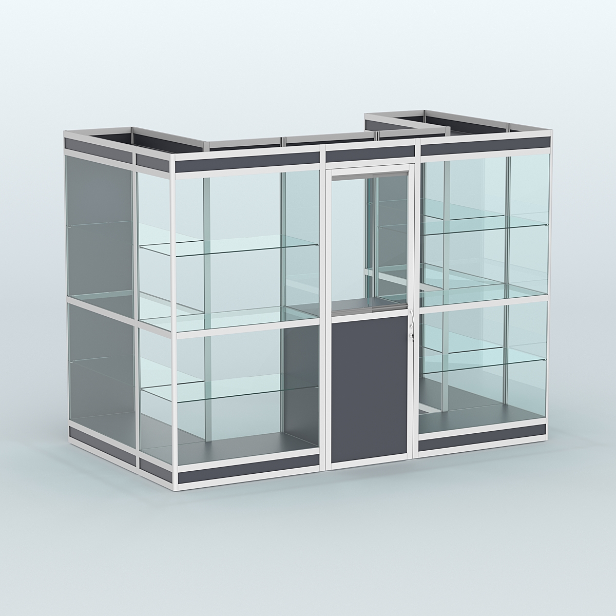 Павильон из профиля пристенный №2в (4,05 кв. м) Антрацит