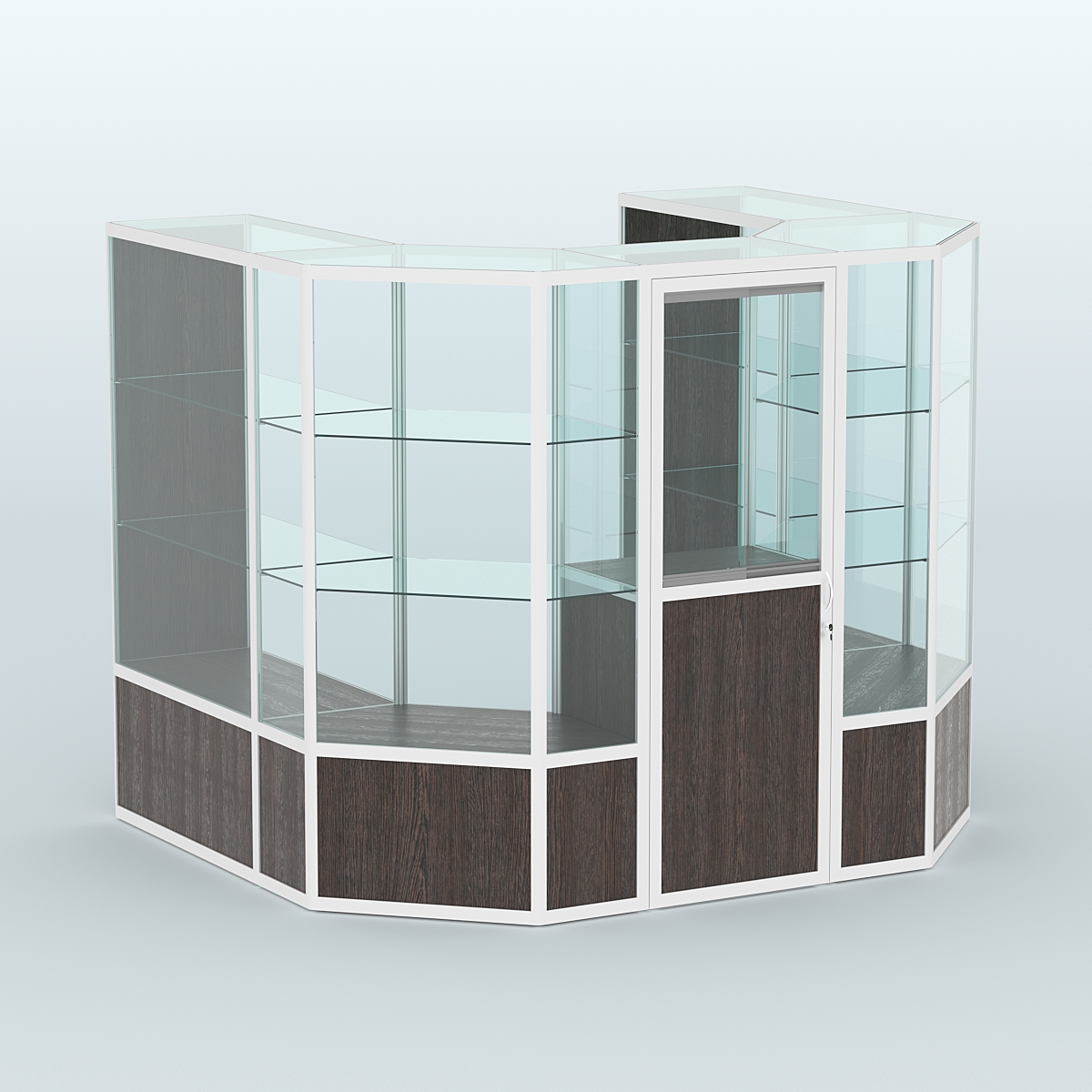 Павильон из профиля пристенный №3в ( 4,32 кв. м) Дуб Венге