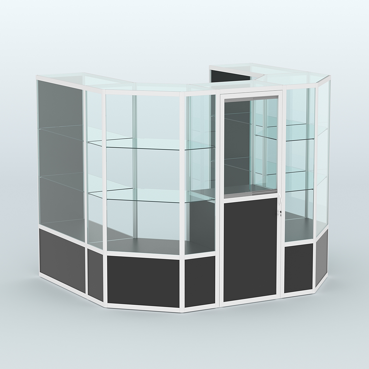 Павильон из профиля пристенный №3в ( 4,32 кв. м) Черный