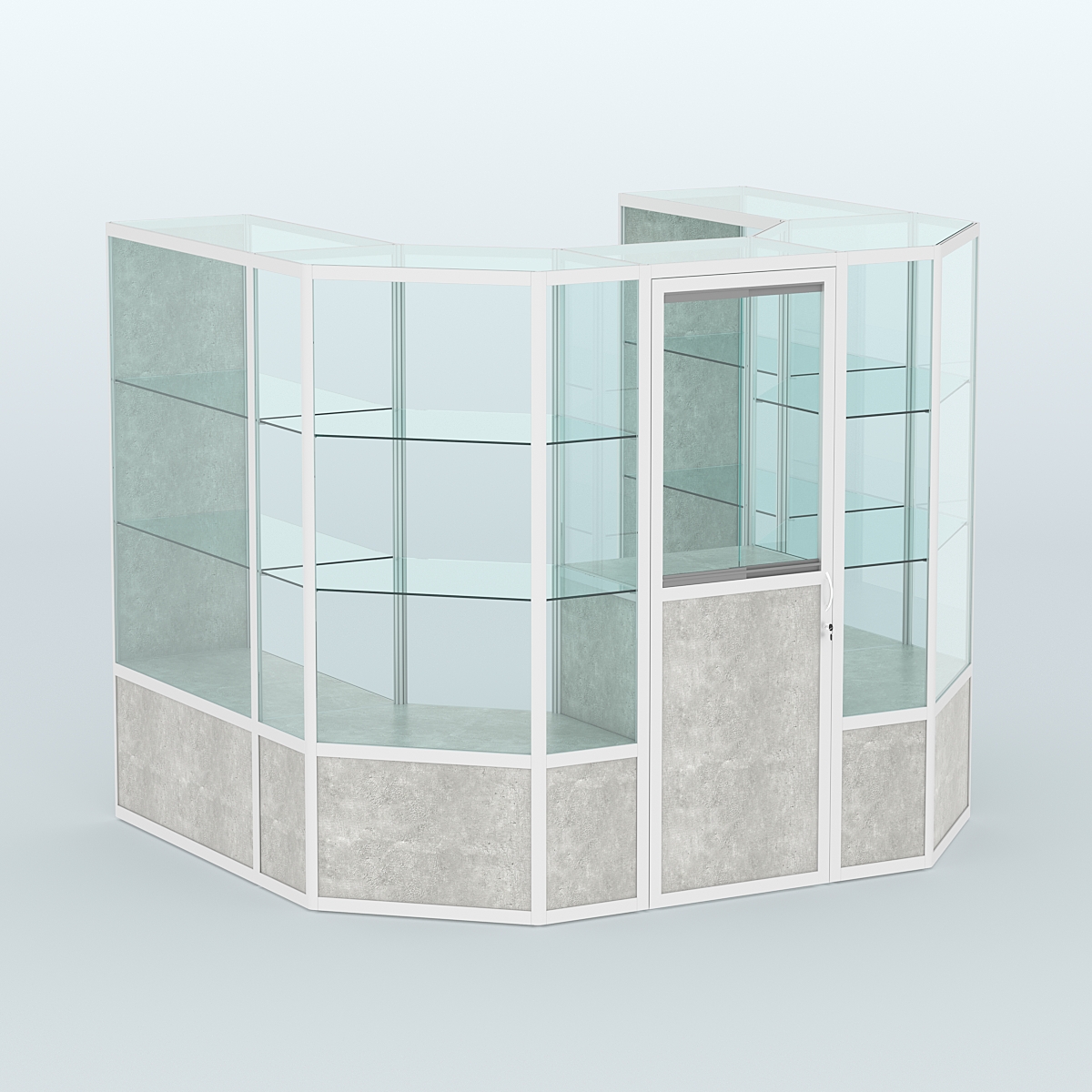 Павильон из профиля пристенный №3в ( 4,32 кв. м) Метрополитан Грей