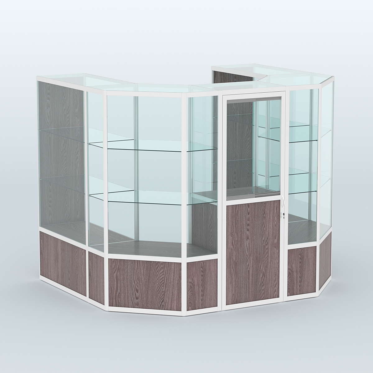 Павильон из профиля пристенный №3в ( 4,32 кв. м) Ясень Анкор темный