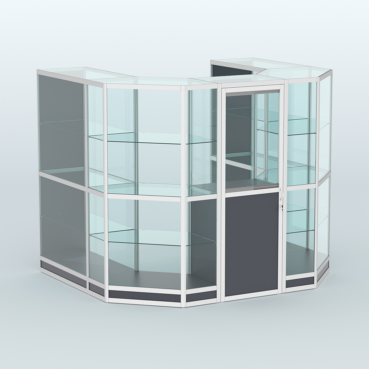 Павильон из профиля пристенный №3г ( 4,32 кв. м) Антрацит