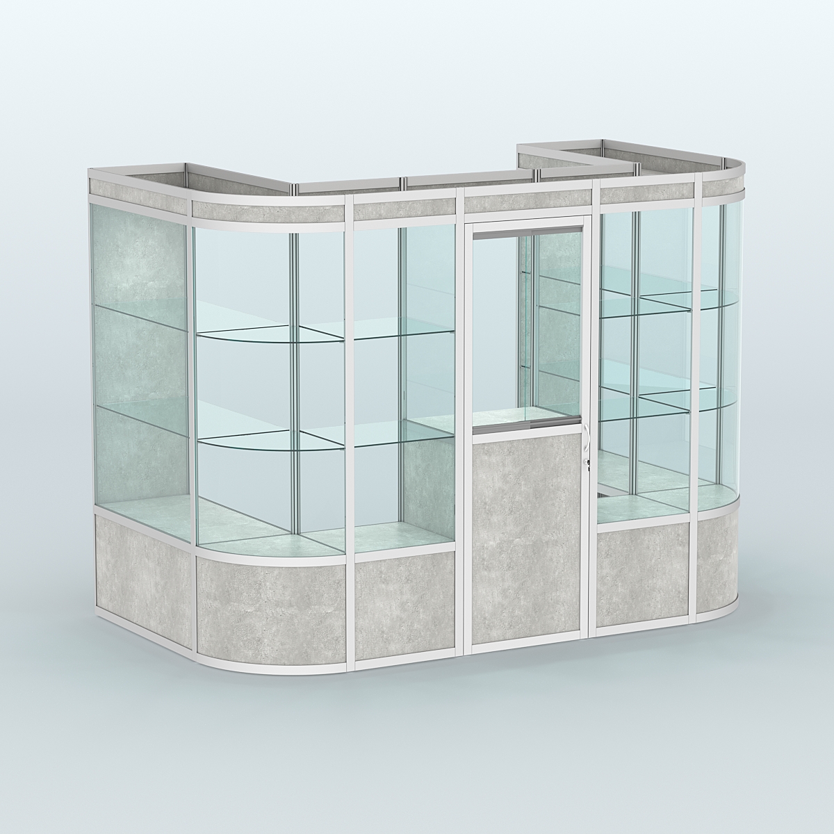 Павильон из профиля пристенный №4а (4,05 кв. м) Метрополитан Грей