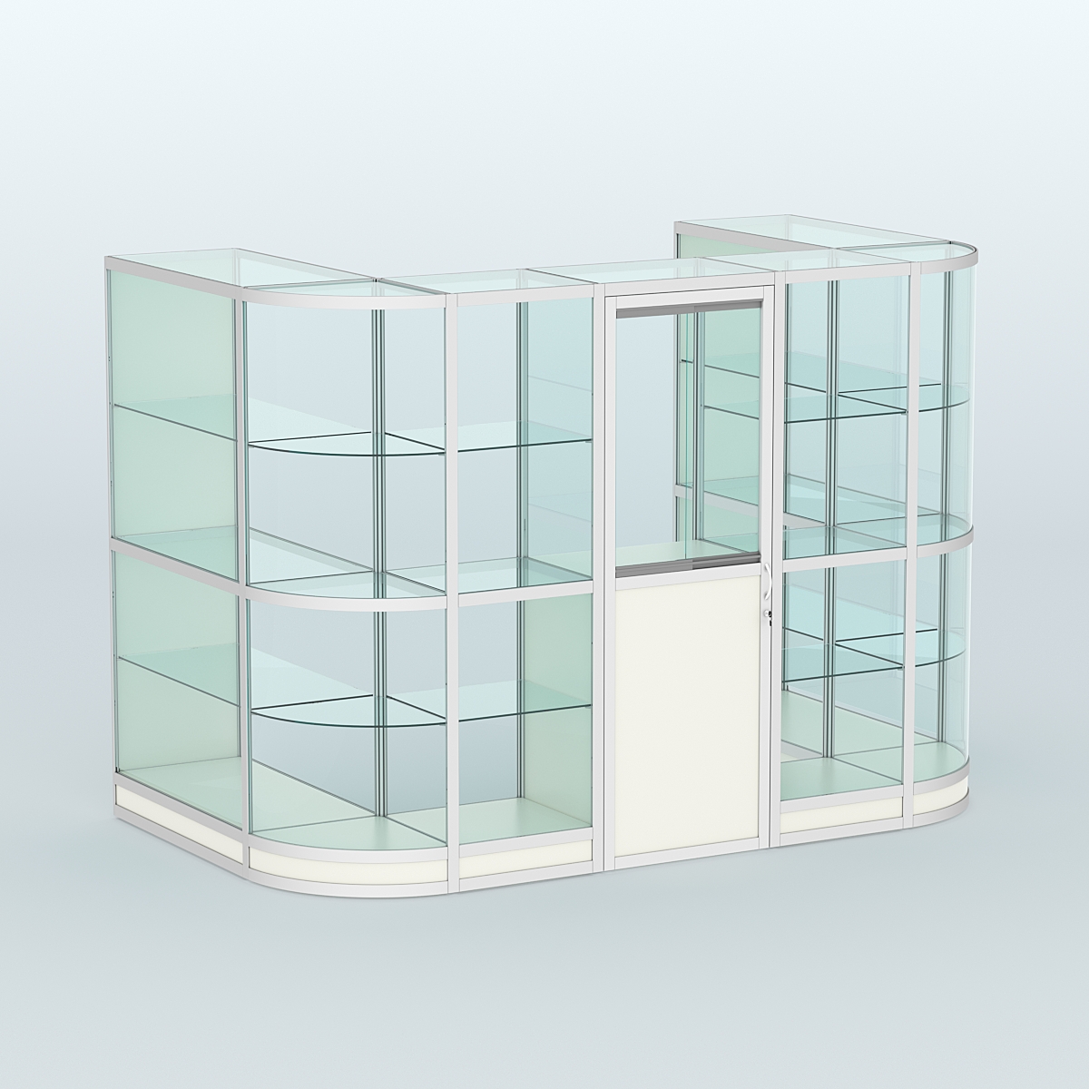 Павильон из профиля пристенный №4г (4,05 кв. м) Белый