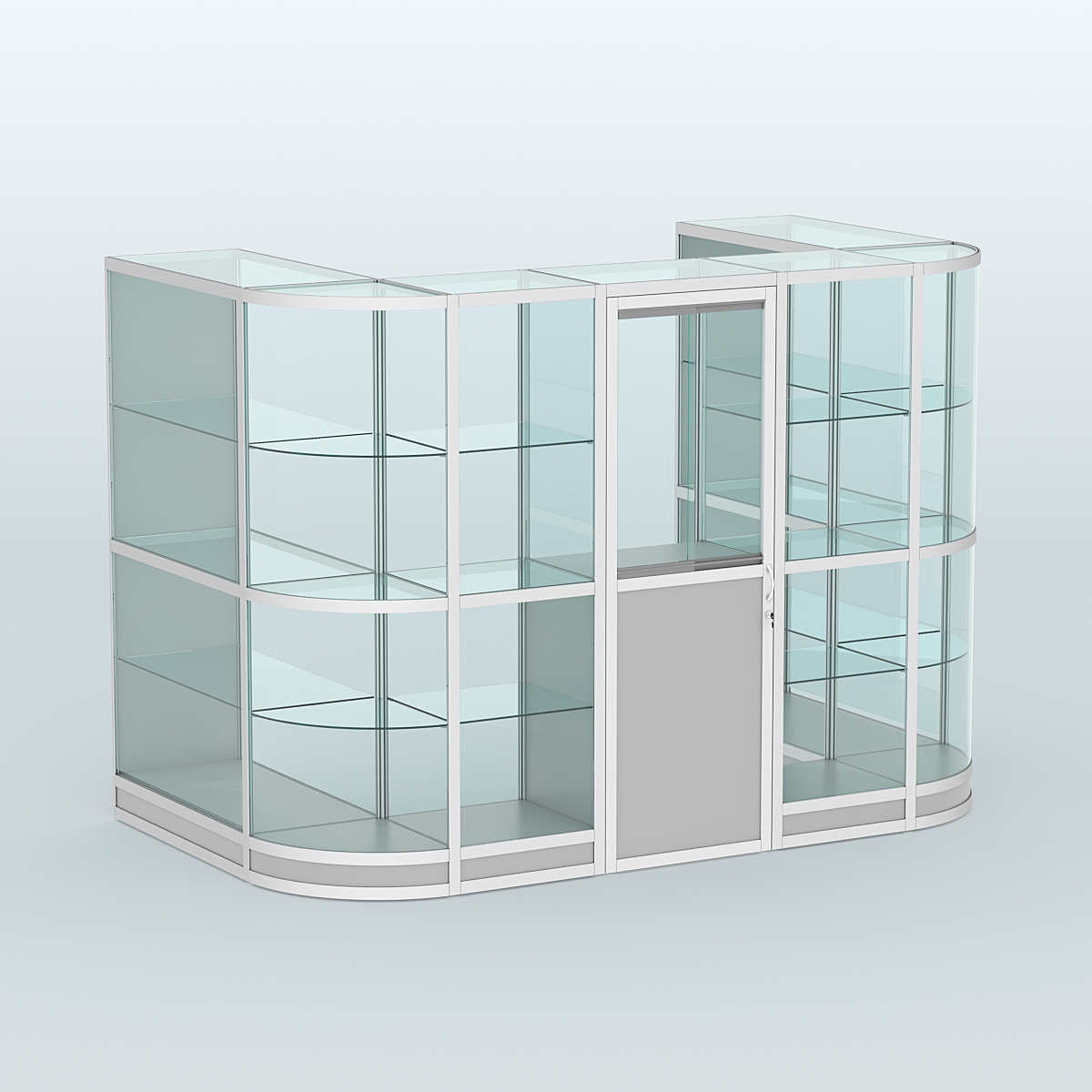 Павильон из профиля пристенный №4г (4,05 кв. м) Серый