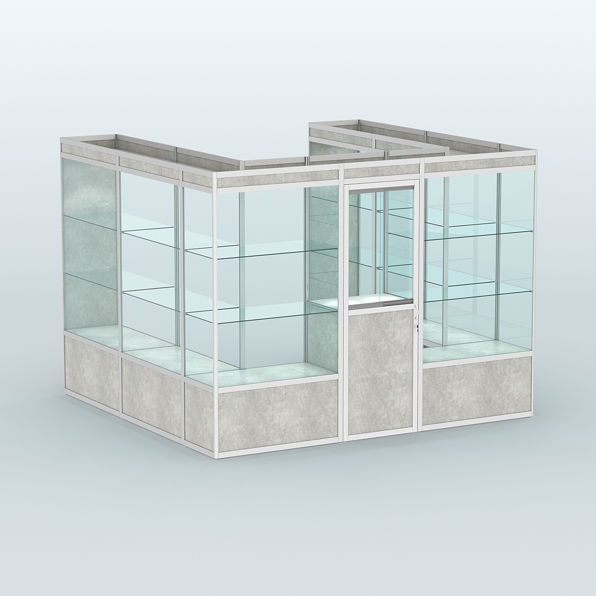 Павильон из профиля пристенный №5а (6,75 кв. м) Метрополитан Грей