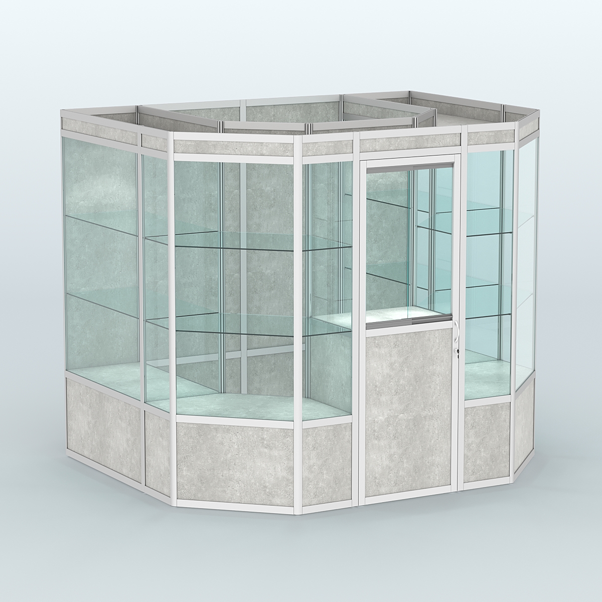 Павильон из профиля пристенный №7а (4,32 кв. м) Метрополитан Грей