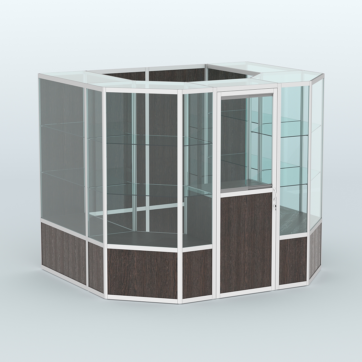 Павильон из профиля пристенный №7б (4,32 кв. м) Дуб Венге