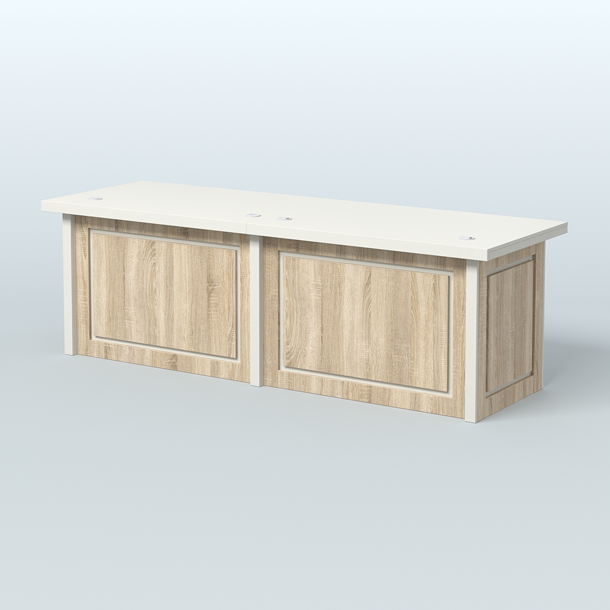 Стол президиума Рикамо Белый + Дуб Сонома