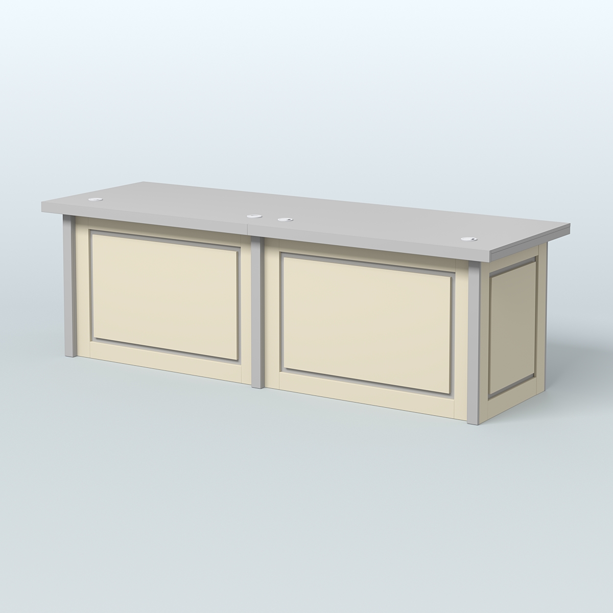 Стол президиума Рикамо Серый + Крем Вайс