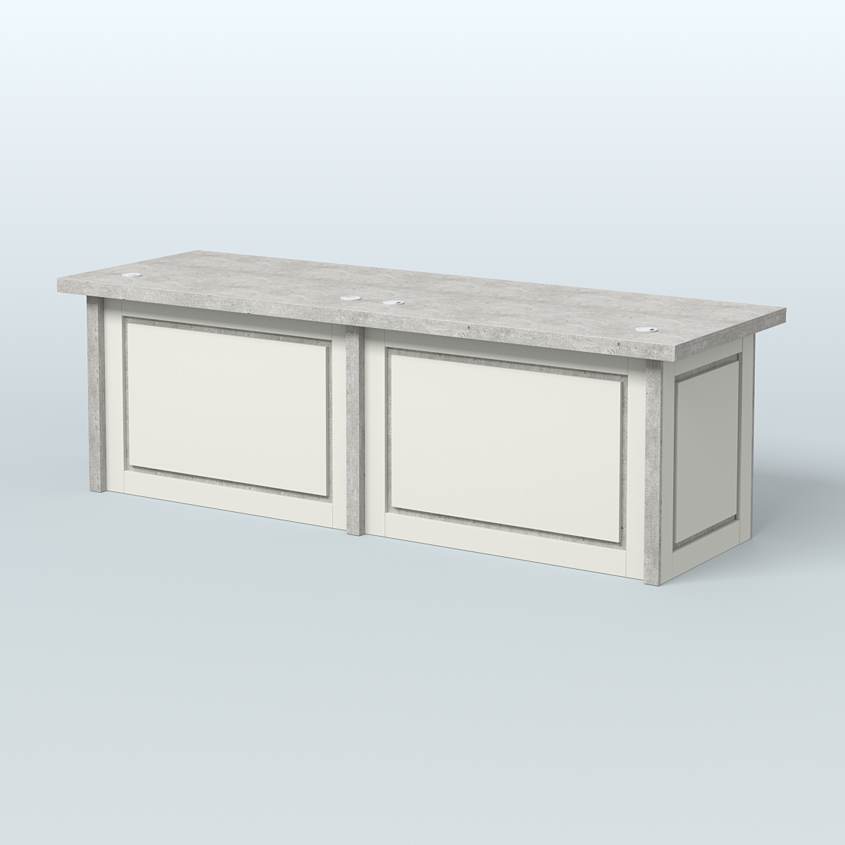 Стол президиума Рикамо Метрополитан Грей + Белый