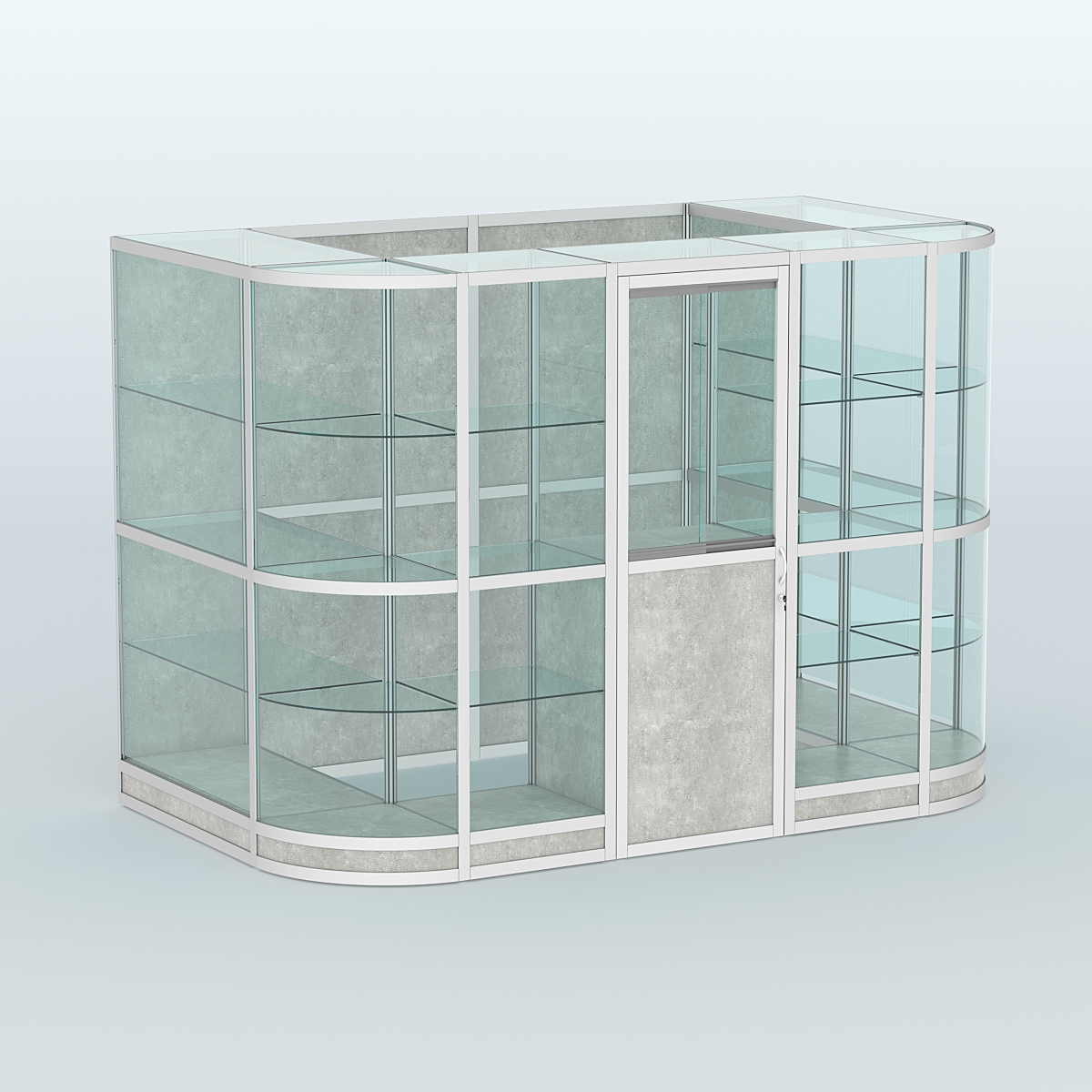 Павильон из профиля пристенный №8г (4,05 кв. м) Метрополитан Грей