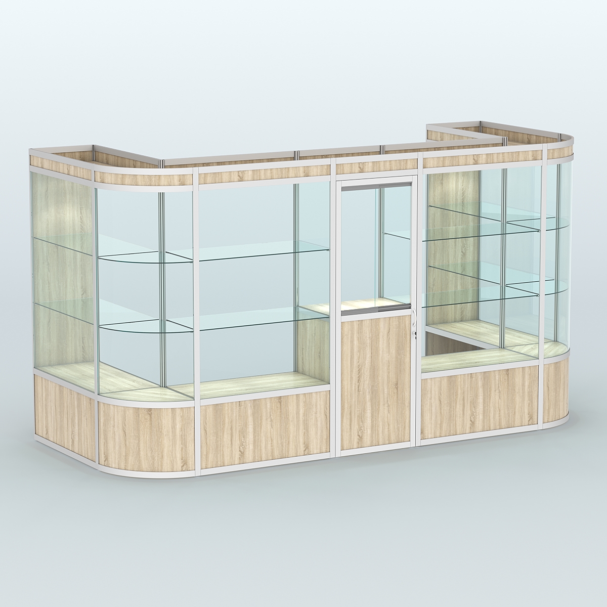 Павильон из профиля пристенный №11а (5,50 кв. м) Дуб Сонома