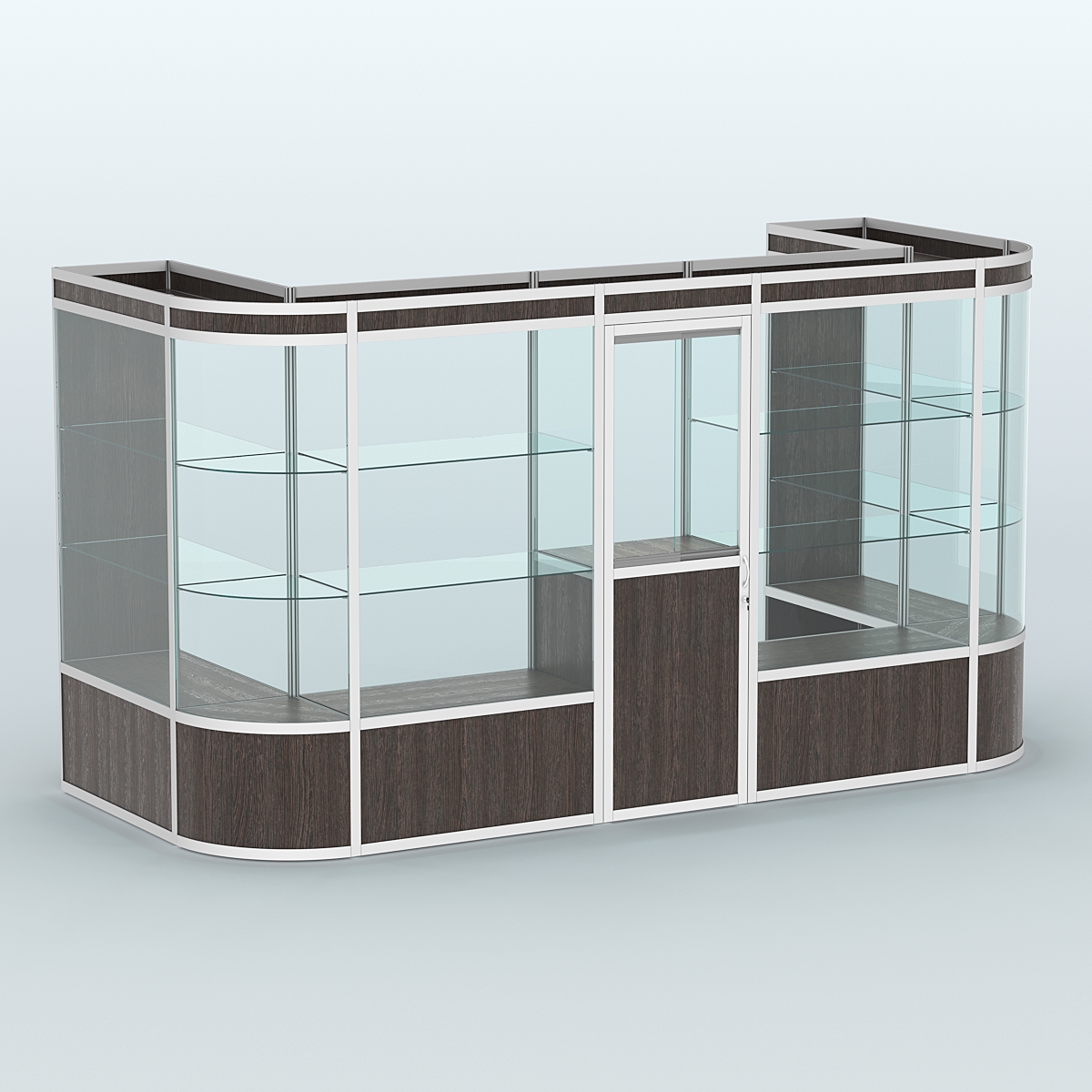 Павильон из профиля пристенный №11а (5,50 кв. м) Дуб Венге