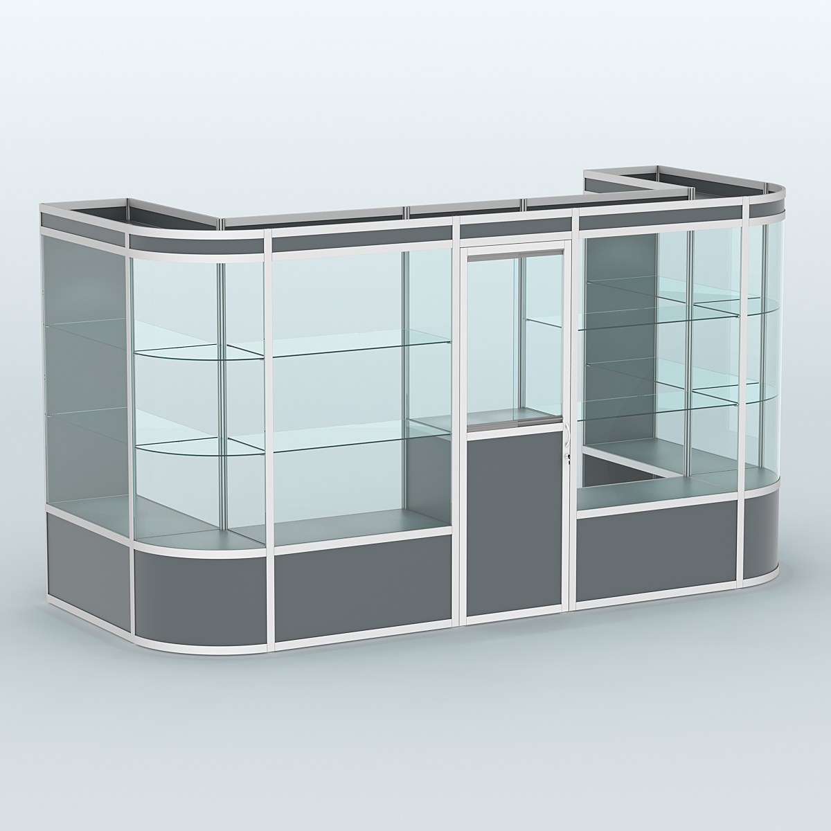 Павильон из профиля пристенный №11а (5,50 кв. м) Темно-Серый