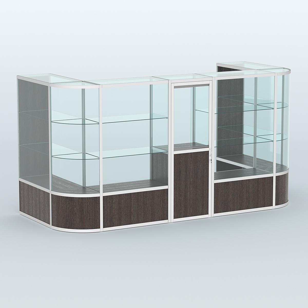 Павильон из профиля пристенный №11б (5,50 кв. м) Дуб Венге