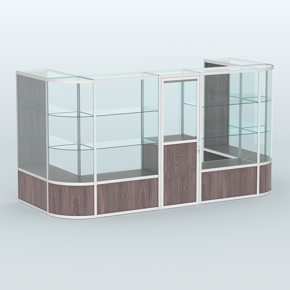 Павильон из профиля пристенный №11б (5,50 кв. м) Ясень Анкор темный