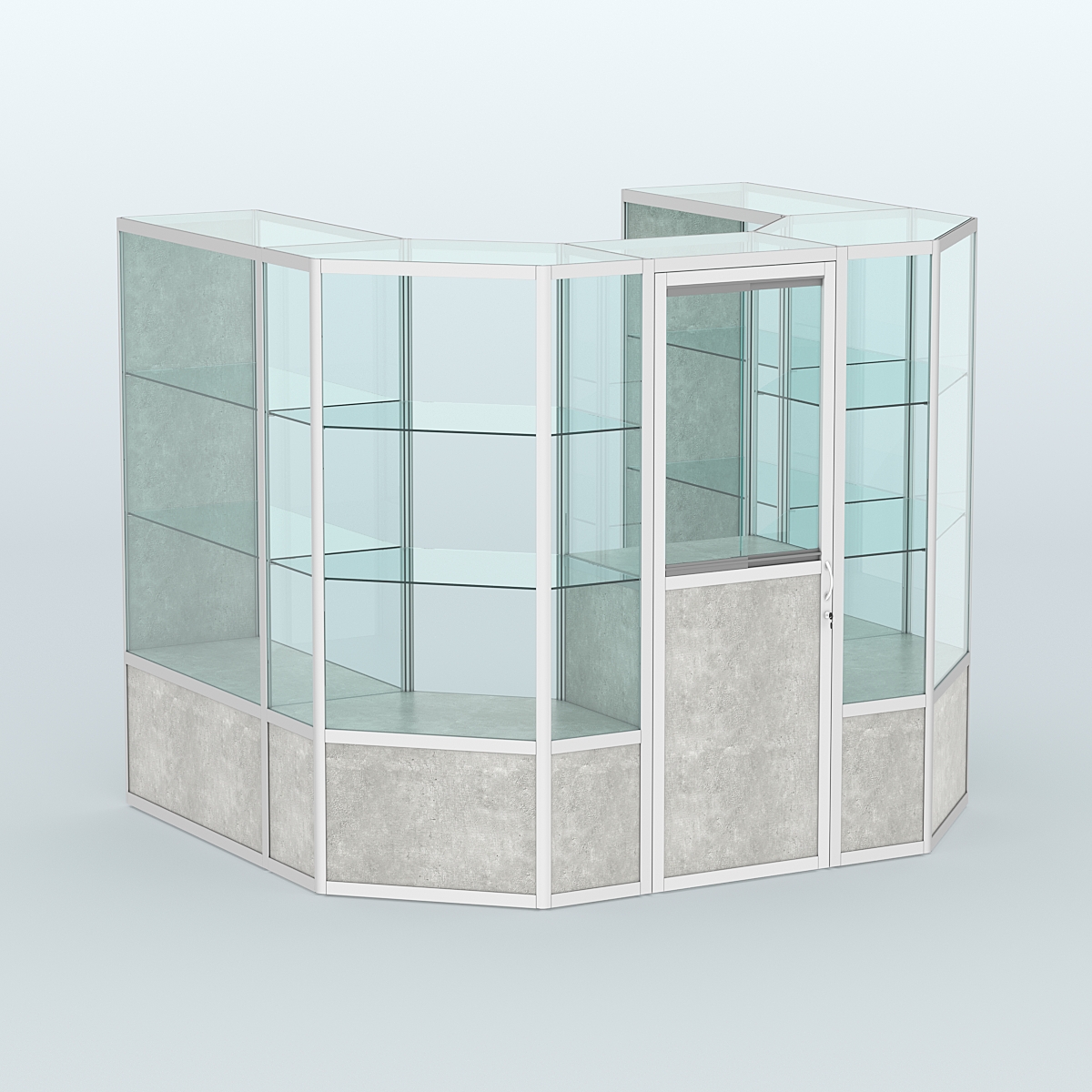 Павильон из профиля пристенный №11в (5,50 кв. м) Метрополитан Грей