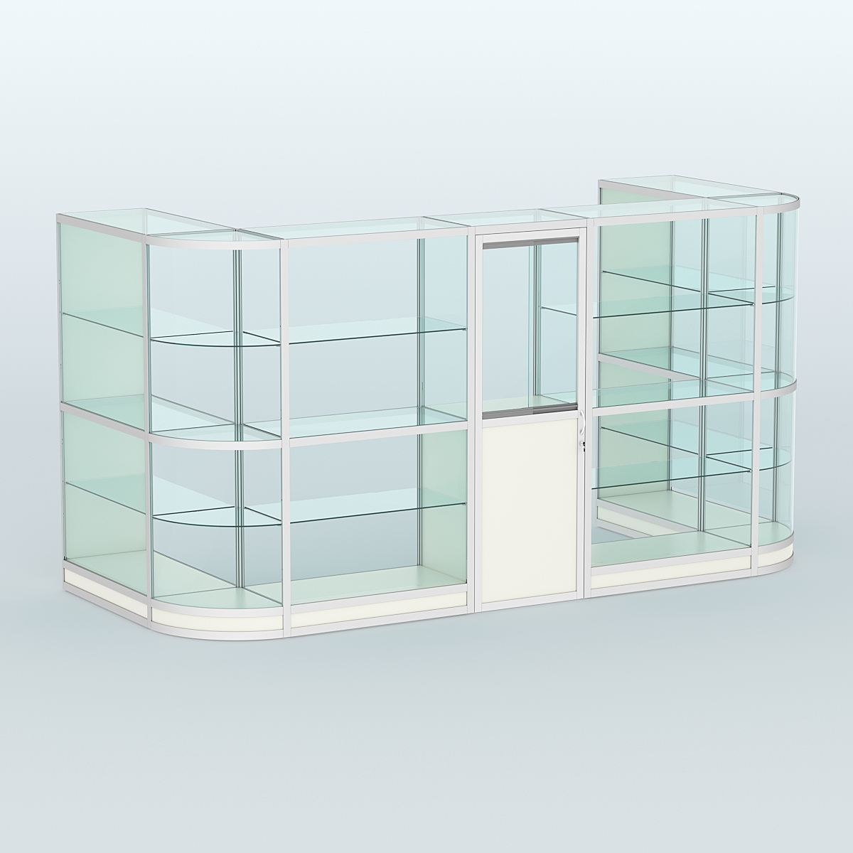 Павильон из профиля пристенный №11г (5,50 кв. м) Белый