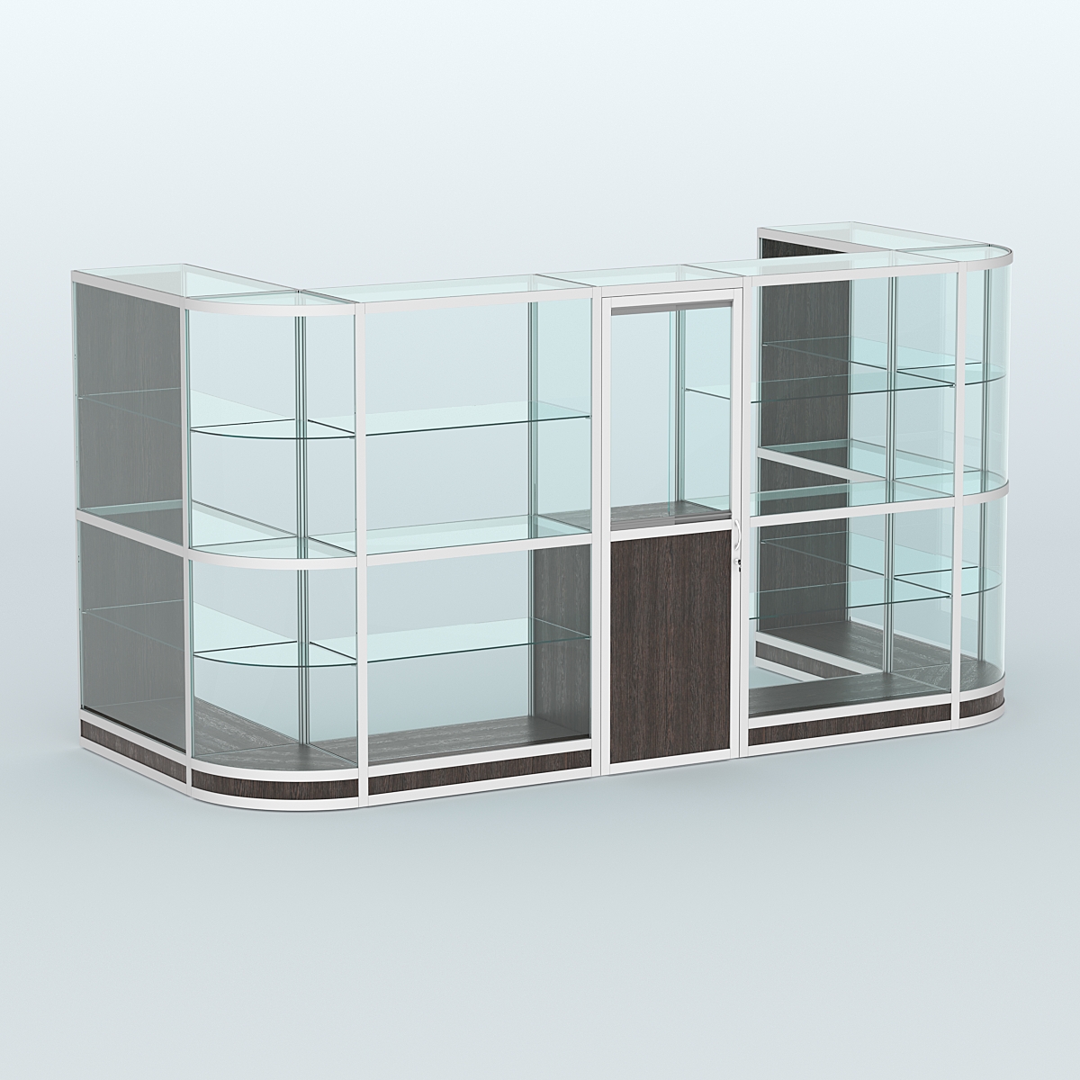 Павильон из профиля пристенный №11г (5,50 кв. м) Дуб Венге