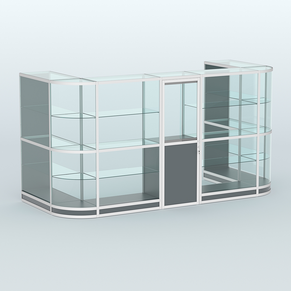 Павильон из профиля пристенный №11г (5,50 кв. м) Темно-Серый