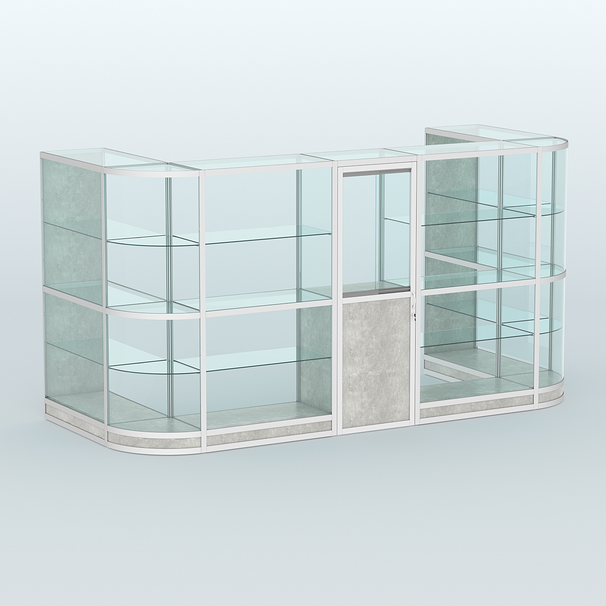 Павильон из профиля пристенный №11г (5,50 кв. м) Метрополитан Грей