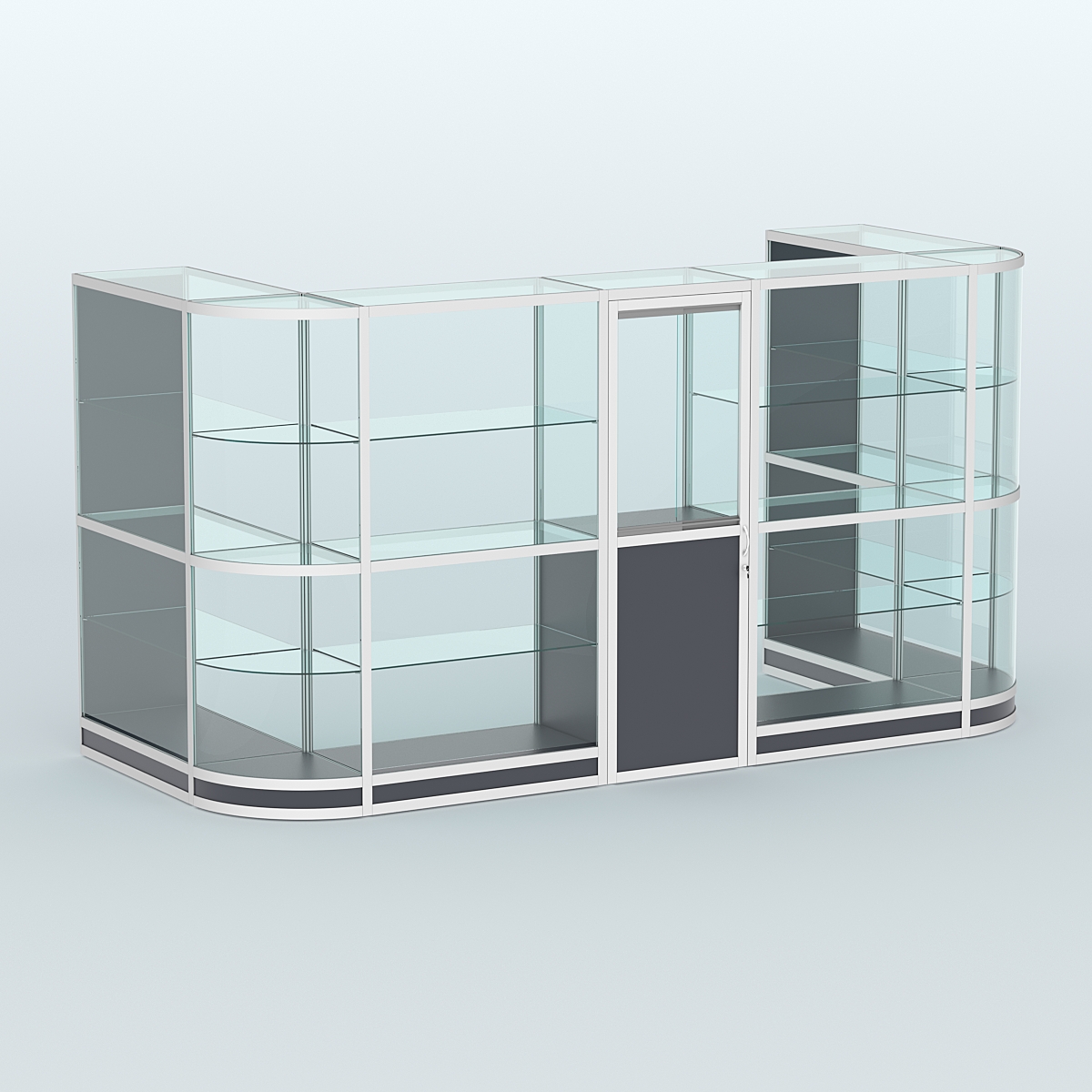 Павильон из профиля пристенный №11г (5,50 кв. м) Антрацит