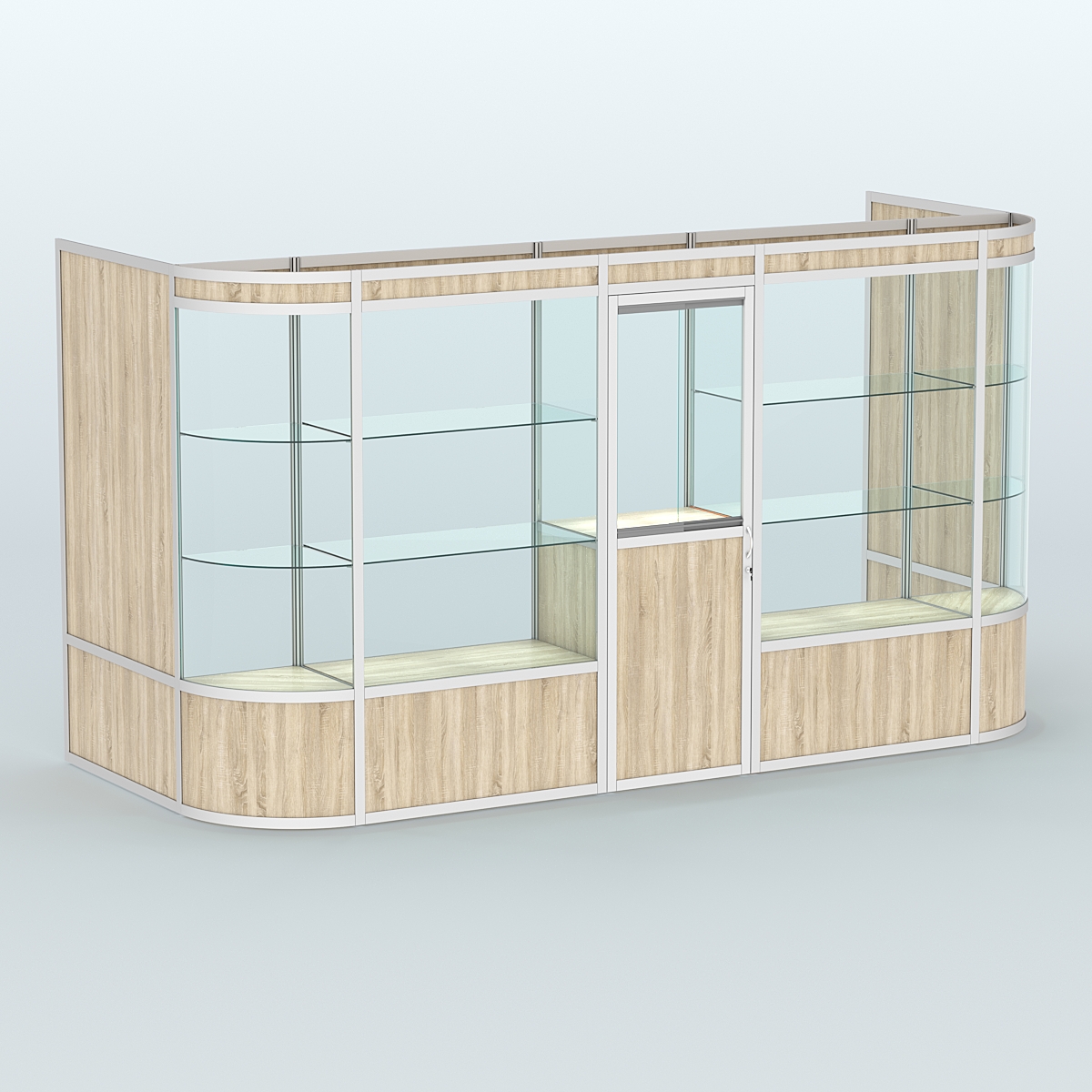 Павильон из профиля пристенный №12а (5,50 кв.м) Дуб Сонома