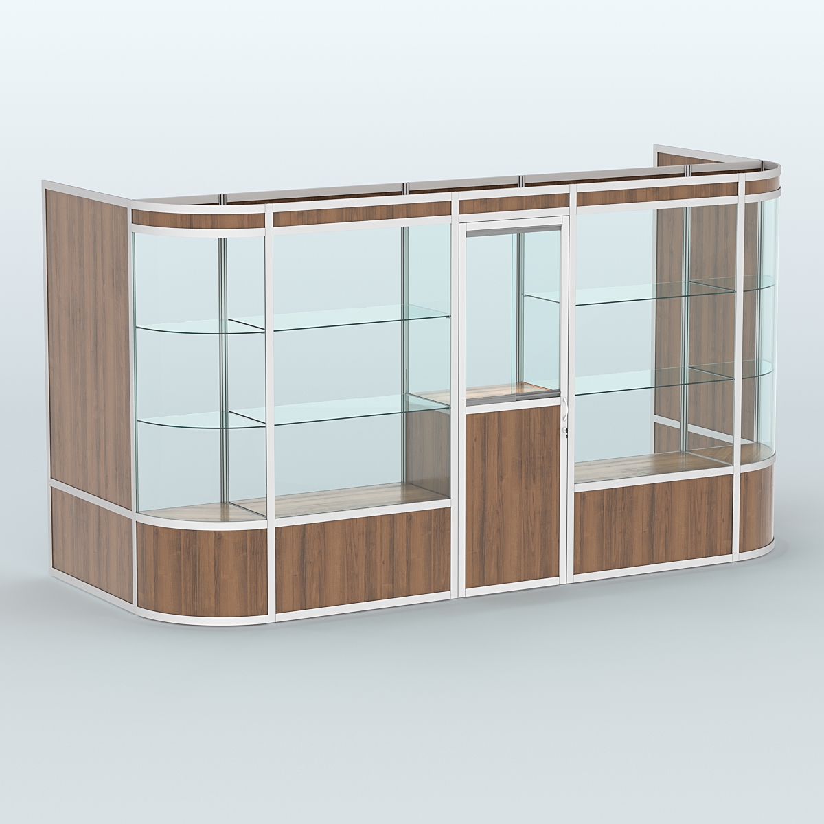 Павильон из профиля пристенный №12а (5,50 кв.м) Орех