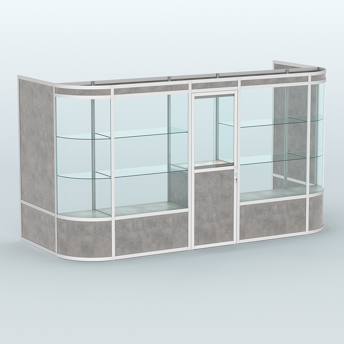 Павильон из профиля пристенный №12а (5,50 кв.м) Бетон Чикаго светло-серый F186 ST9