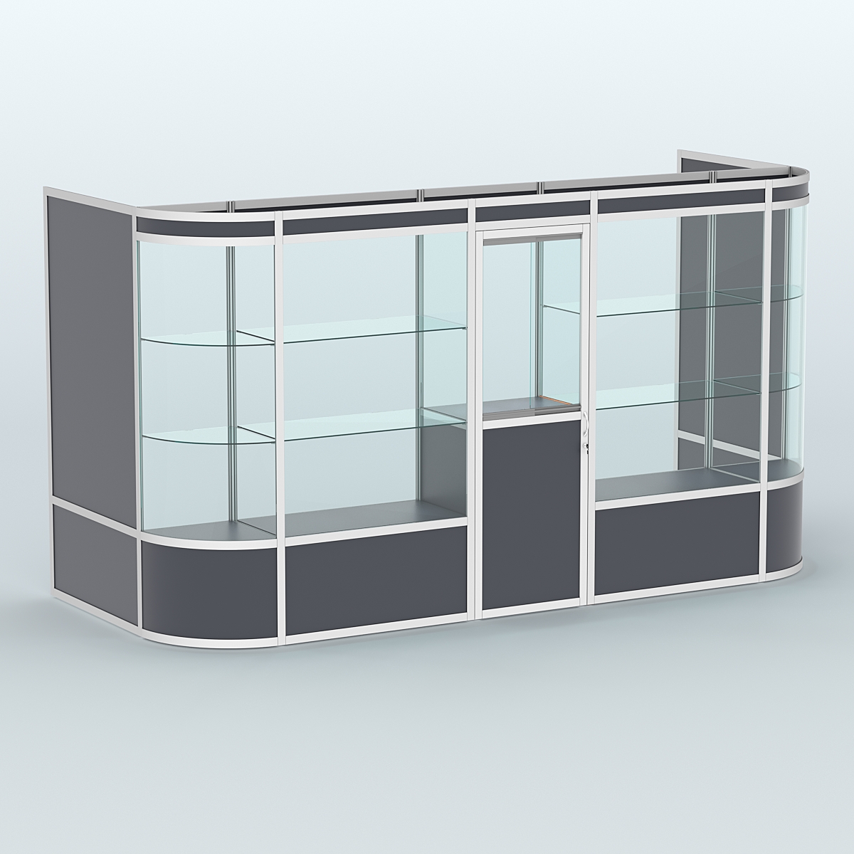 Павильон из профиля пристенный №12а (5,50 кв.м) Антрацит